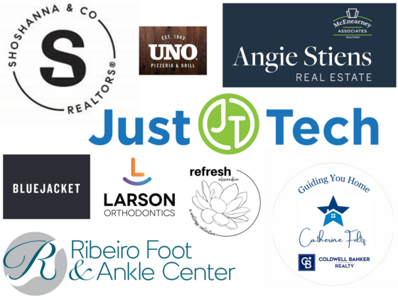 An image shows the logos of the PTA Silent Auction sponsors.