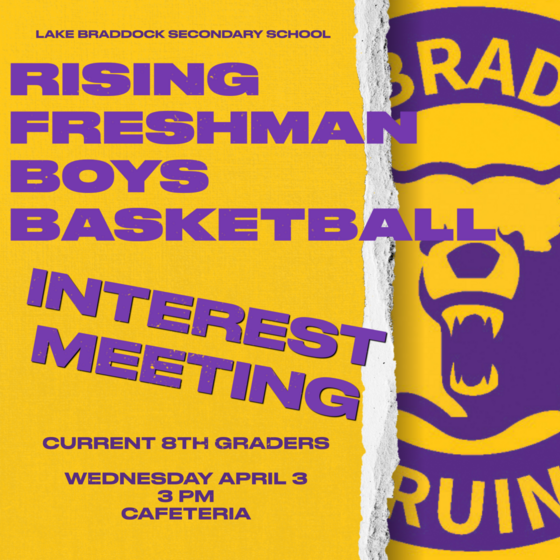 Rising 9th Grade Boys Basketball Interest Meeting