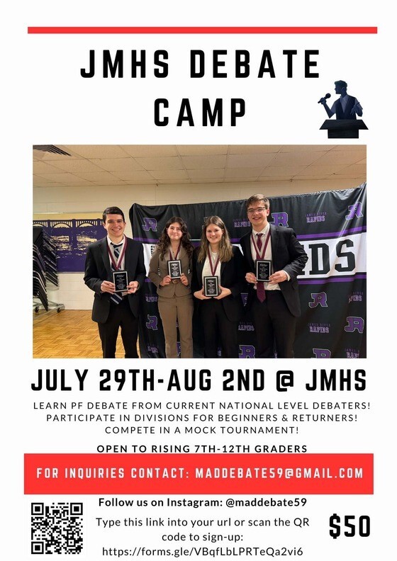 Madison HS Debate Camp Flyer