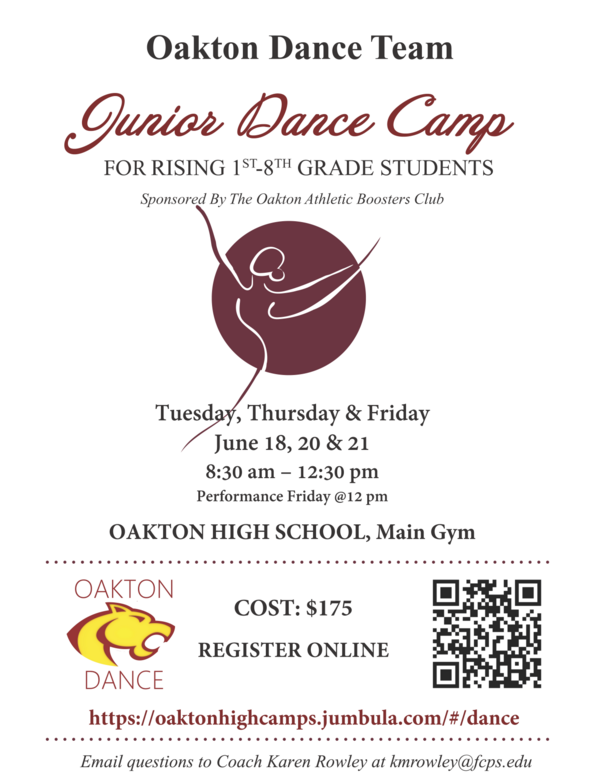 OHS Jr Dance Camp Flyer