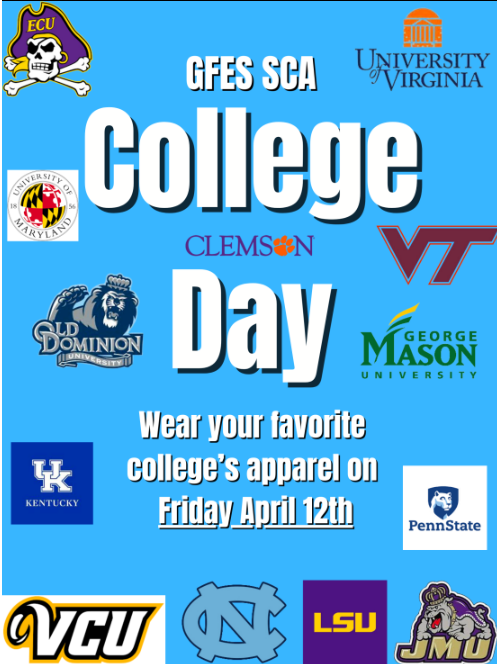 SCA College Day--Friday, April 12