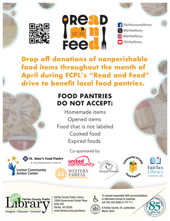 Sherwood Library food drive flyer