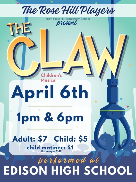 The Claw performance by Rose Hill Players Saturday April 6th