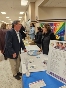 Visiting the Arise and Flourish booth following the event.