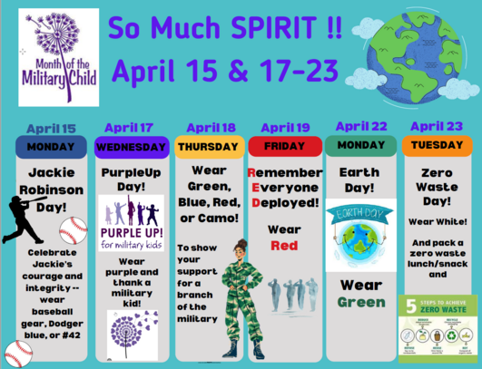 April 2024 Spirit Week