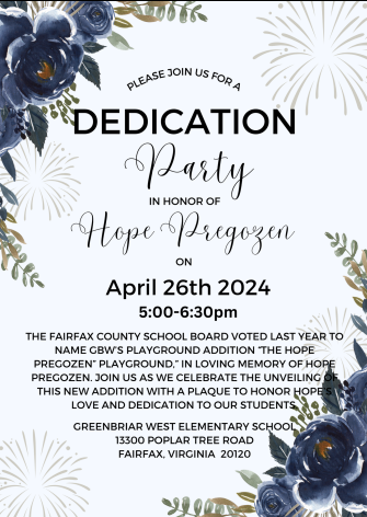 Hope Pregozen Playground invitation