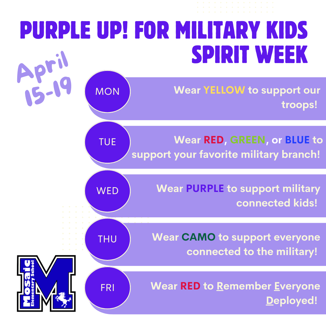 purple up spirit week