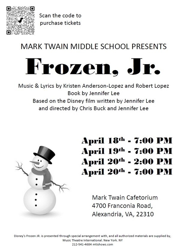Twain Middle School Frozen Jr. Flyer