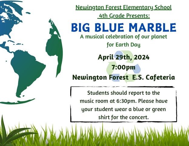 Newington Forest ES Blue Marble Flyer