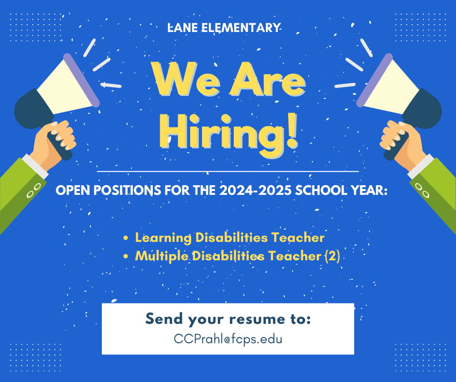 Lane is hiring special education teachers!
