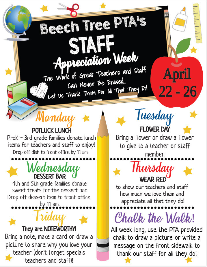 Staff Appreciation Week April 22-26