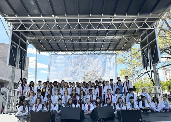 Japanese Immersion students perform at Cherry Blossom festival