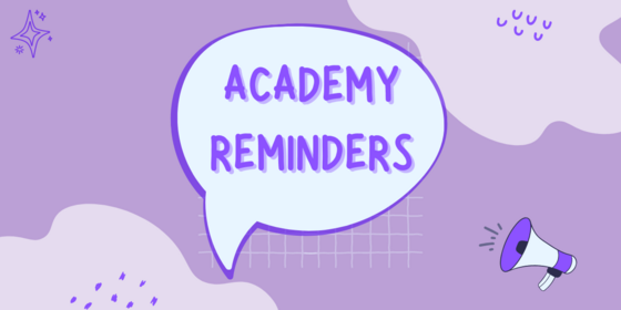 academy reminders