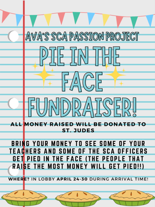 Pie in the Face Fundraiser Flyer