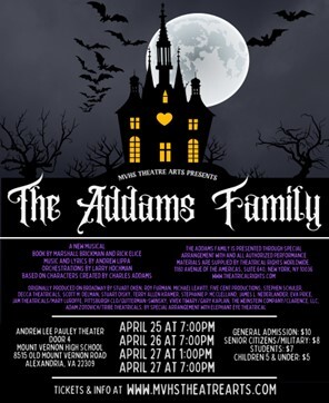 Mount Vernon HS Addams Family Production Flyer
