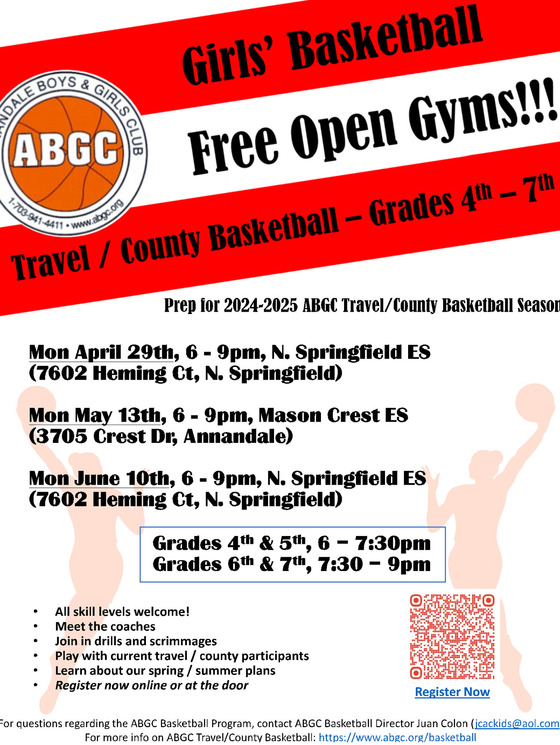Annandale Boys & Girls Club (ABGC) Basketball Open Gym 