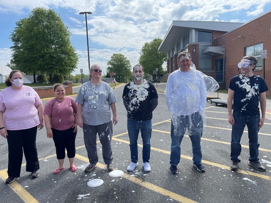 Math Department gets pied by students at Hey Day