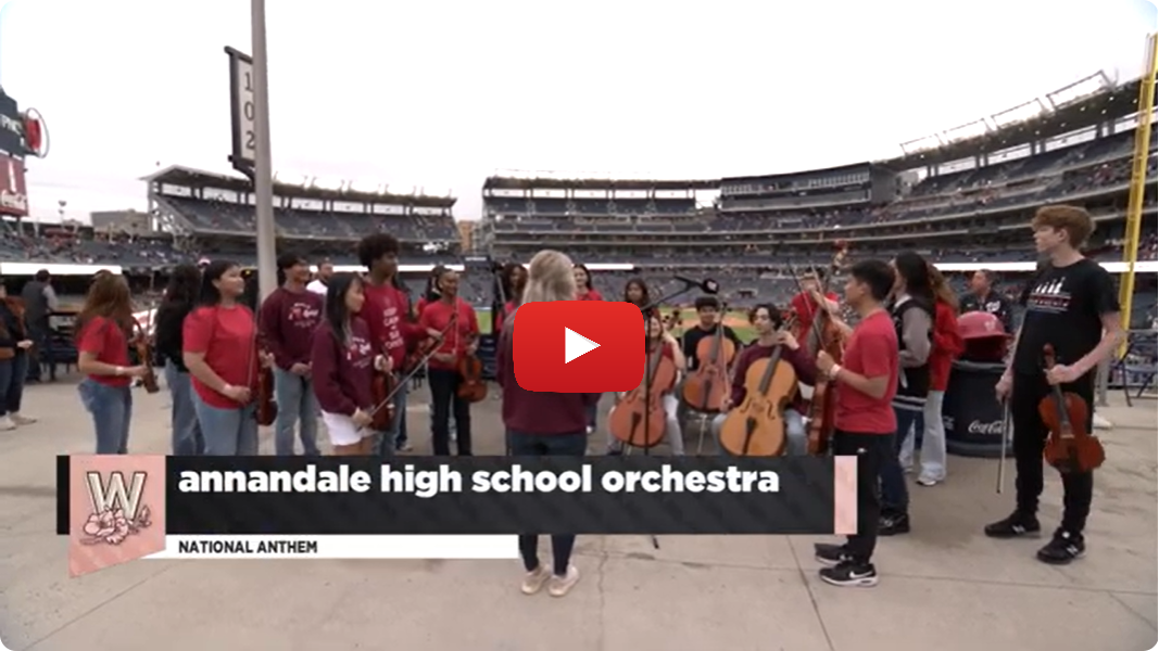 Orchestra playing at Nats Park