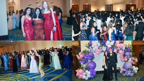 Collage of photos from Class of 2024 prom