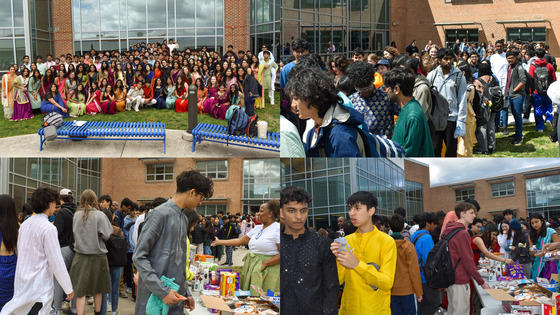 Collage of photos from seniors receiving their treats