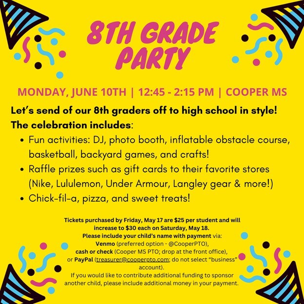 8th grade party!