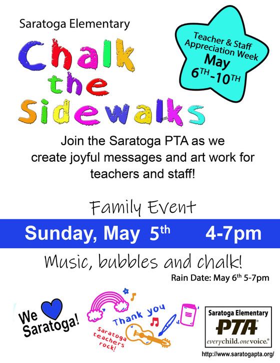 Saratoga PTA Chalk The Walk