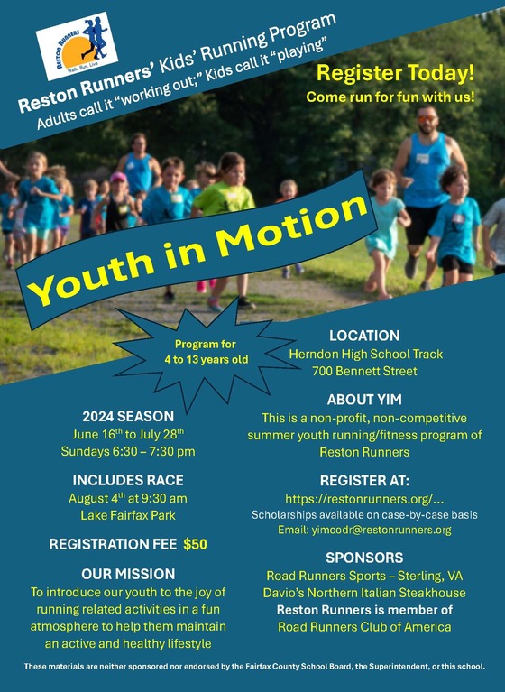 Reston Runners' Kids' Running Program 