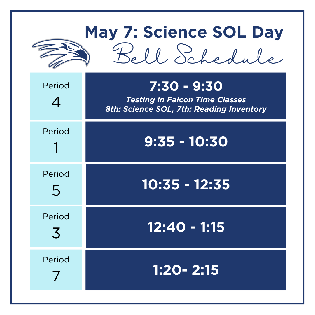 SOL Testing Bell Schedule