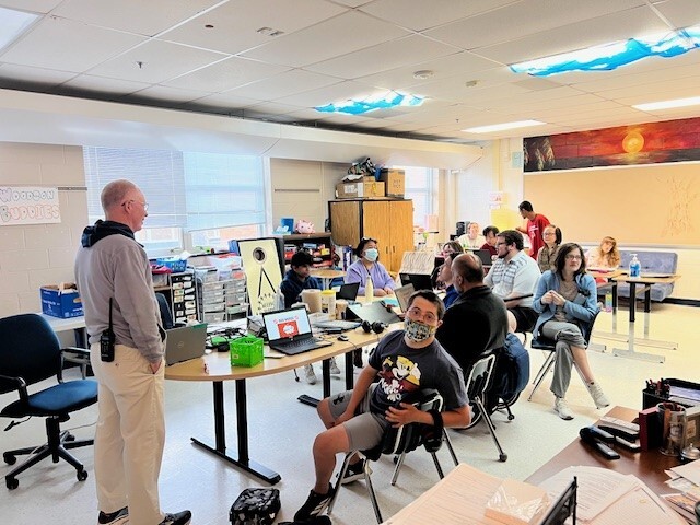 Security Assistant Mr. Ferraris visits Cat B class