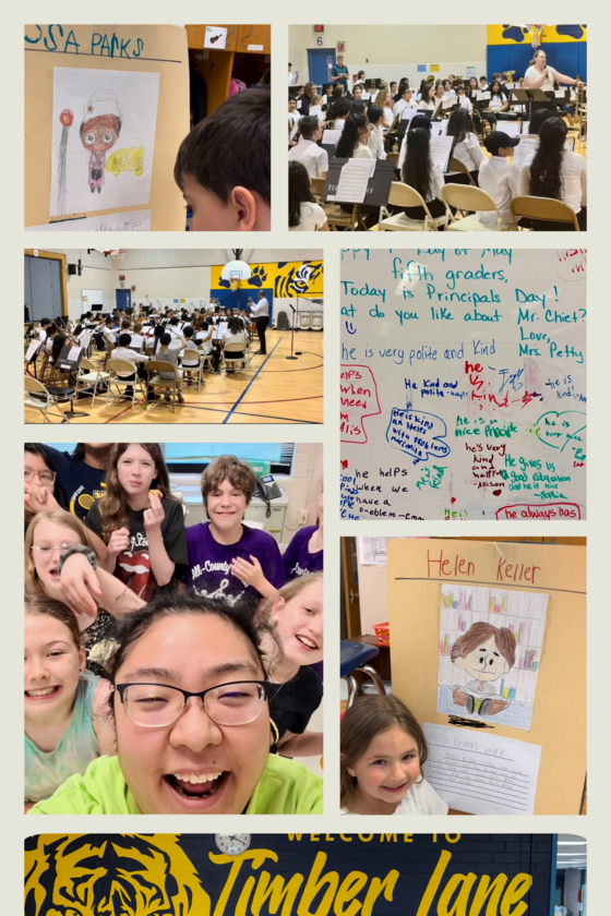 band & strings concert, mm message, chorus party, 2nd grade presentations