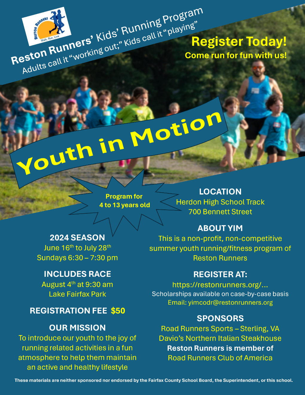 Youth In Motion Flyer - English