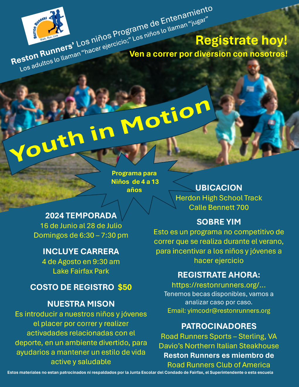 Youth In Motion Flyer - Spanish