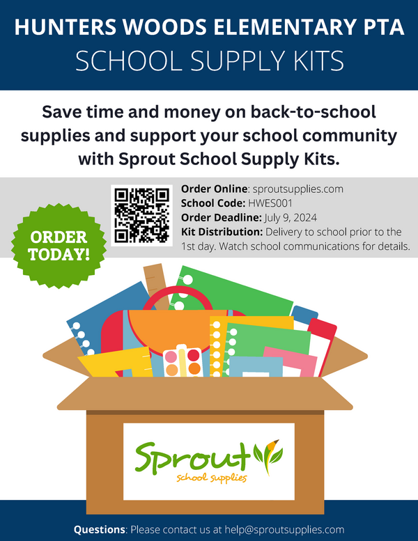 HWES PTA School Supply Kits Flyer