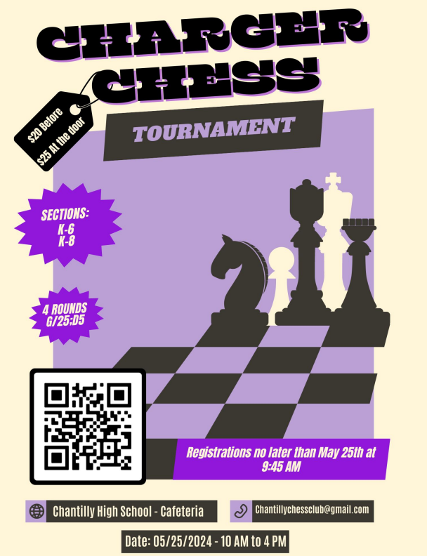 Chantilly Chess Tournament Flyer