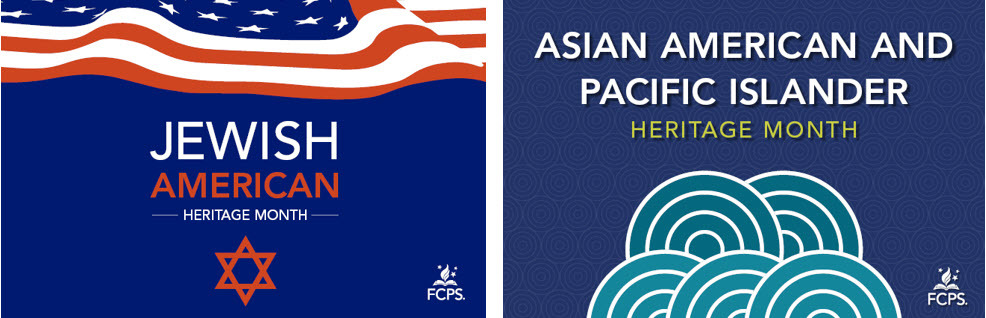 Jewish American Heritage Month and Asian American and Pacific Islander Heritage Month artwork