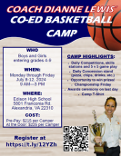 Flier for Edison Co-Ed Basketball Camp