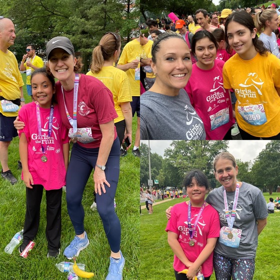 Images of members of the Clermont Girls on the Run group after their 5K last weekend. 