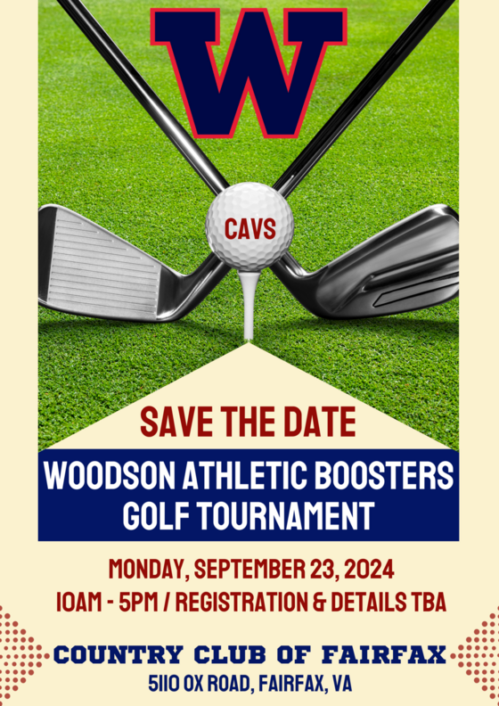 Woodson Athletic Booster Golf Tournament Updated Date to September 23rd!