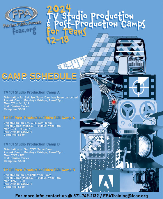 Fairfax Public Access Summer Camp Flyer