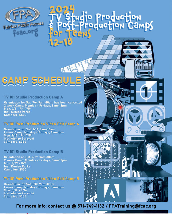TV camp for teens