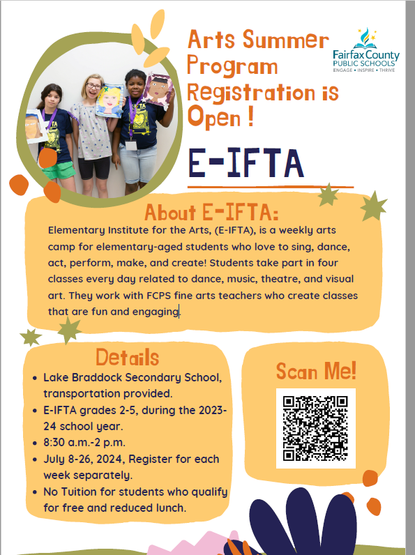 Elementary Institute for the Arts registration is now open and spots are available.