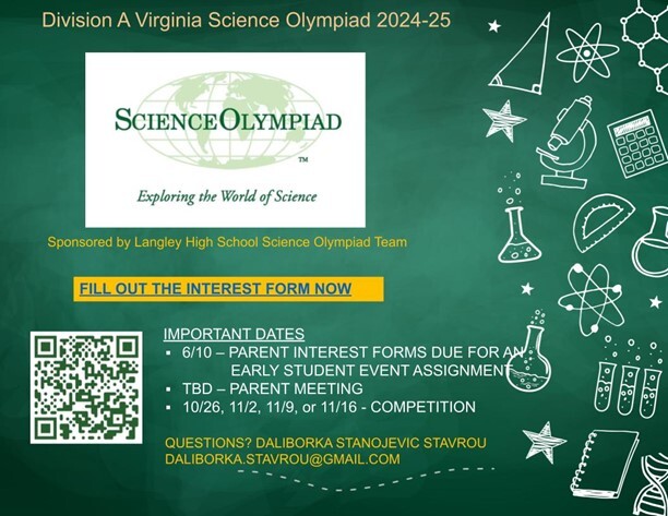 Science Olympiad registration is now open.