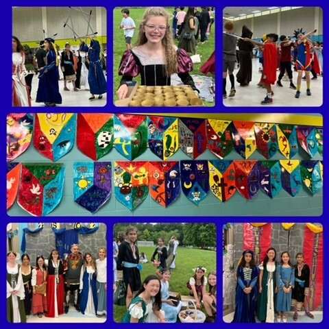 Our 5th graders were fully immersed in learning about history during Medieval Day.