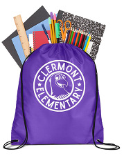 An image of a Clermont school supply bag. 