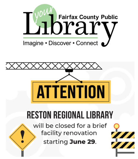 Reston Regional Library closing graphic