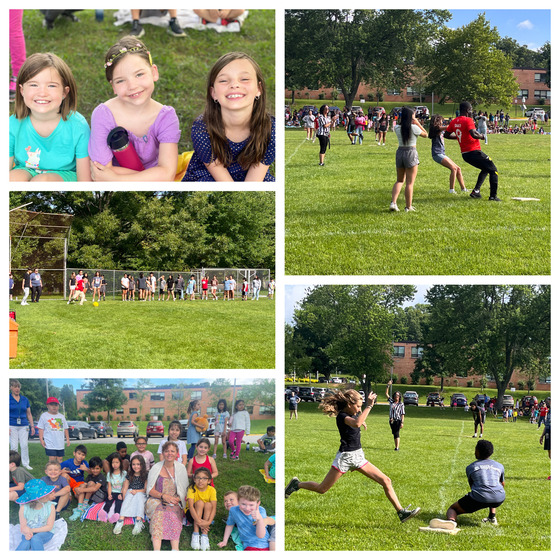 6th grade vs. staff kickball game