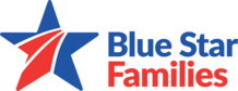 Blue Star Families w a red whit and Blue Star