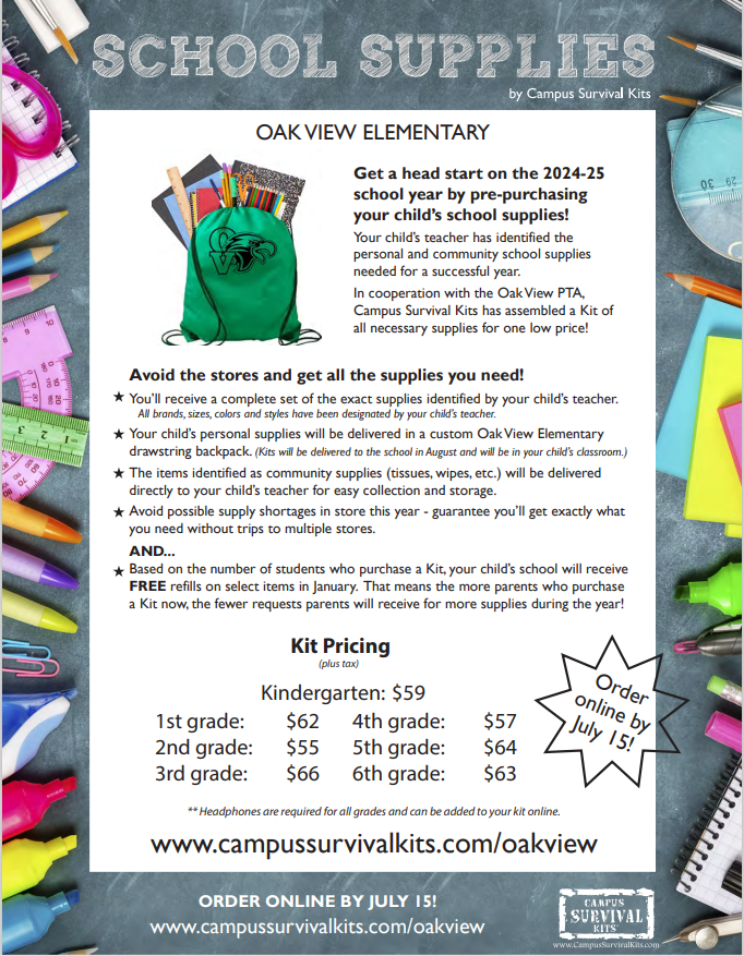 Image of school supply order