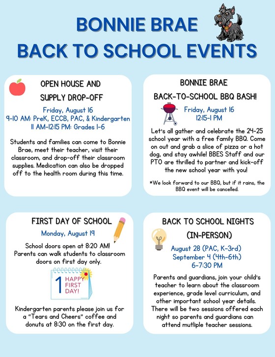 Back to school events
