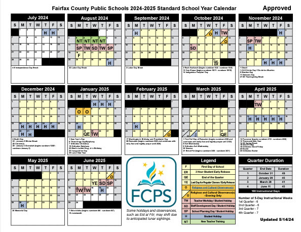 School Year 2024-25 Calendar